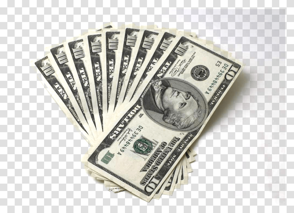 Wad Of Money Background Cash, Book, Dollar, Person, Human Transparent Png