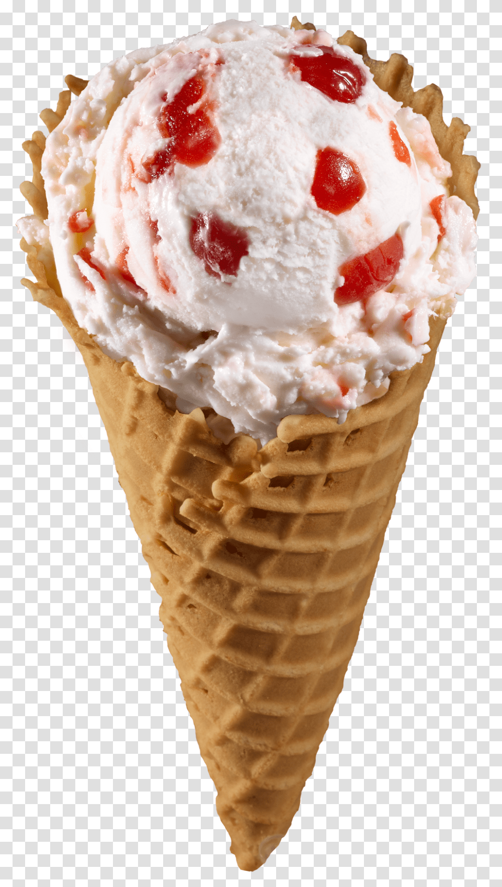 Waffle Cone Ice Cream Cone Raspberry, Dessert, Food, Creme, Icing Transparent Png