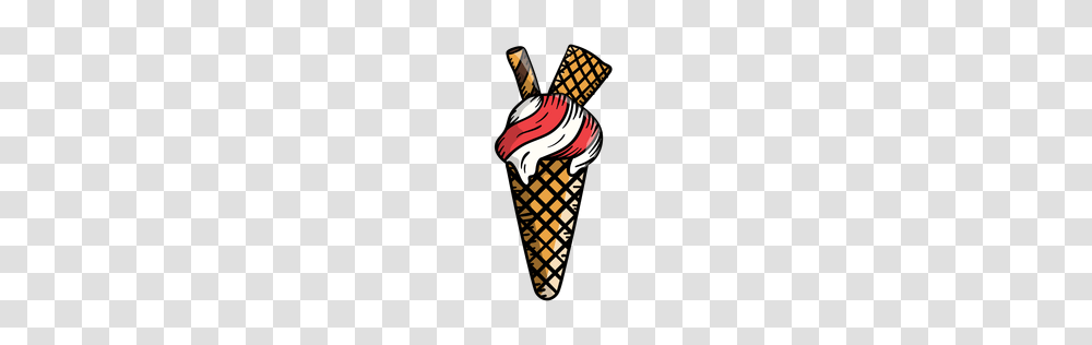 Waffle Cone Ice Cream Icon, Dessert, Food, Creme, Sweets Transparent Png