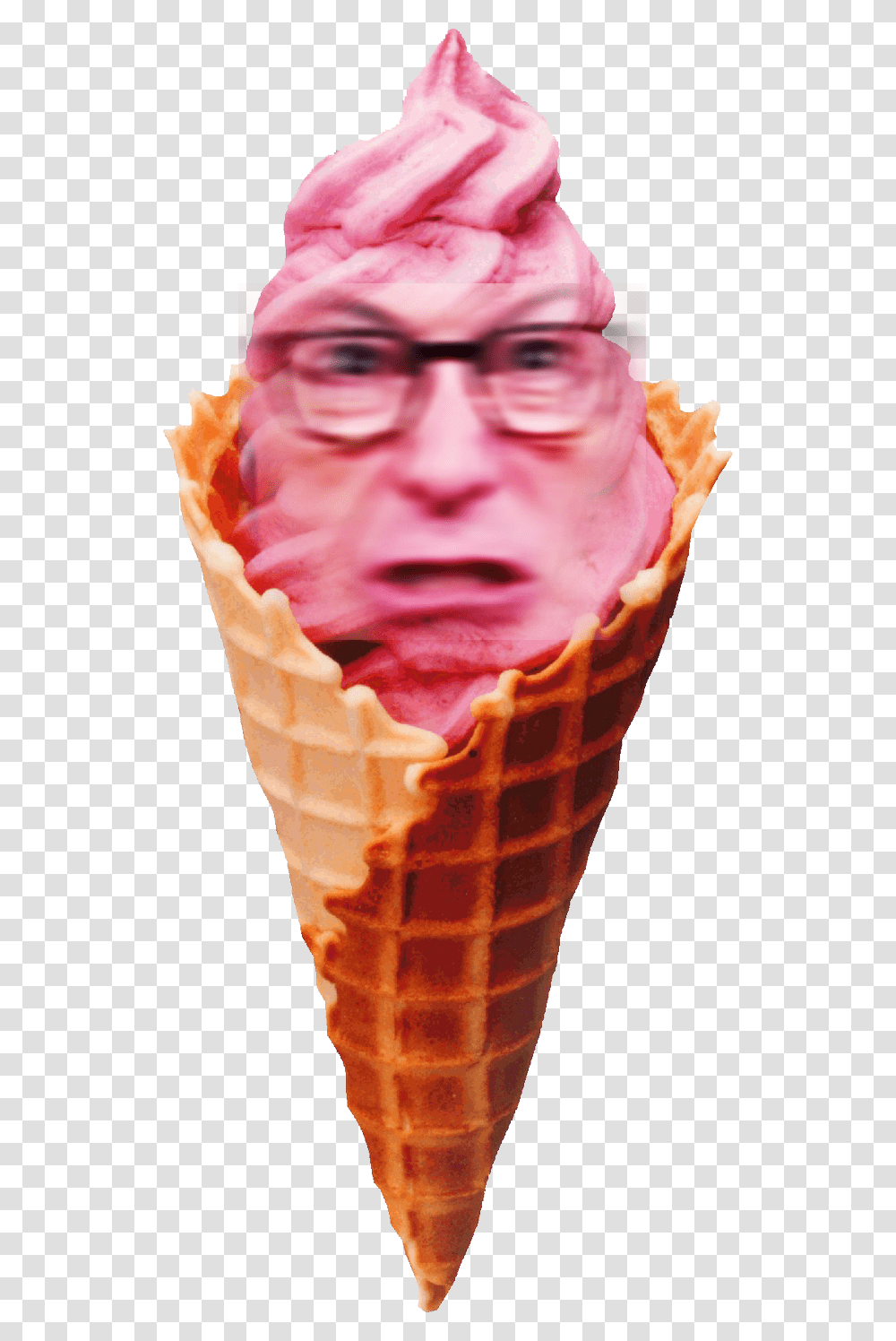 Waffle Cone Soft Ice Cream, Dessert, Food, Creme, Person Transparent Png