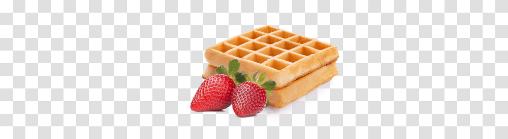 Waffle, Food, Plant, Strawberry, Fruit Transparent Png