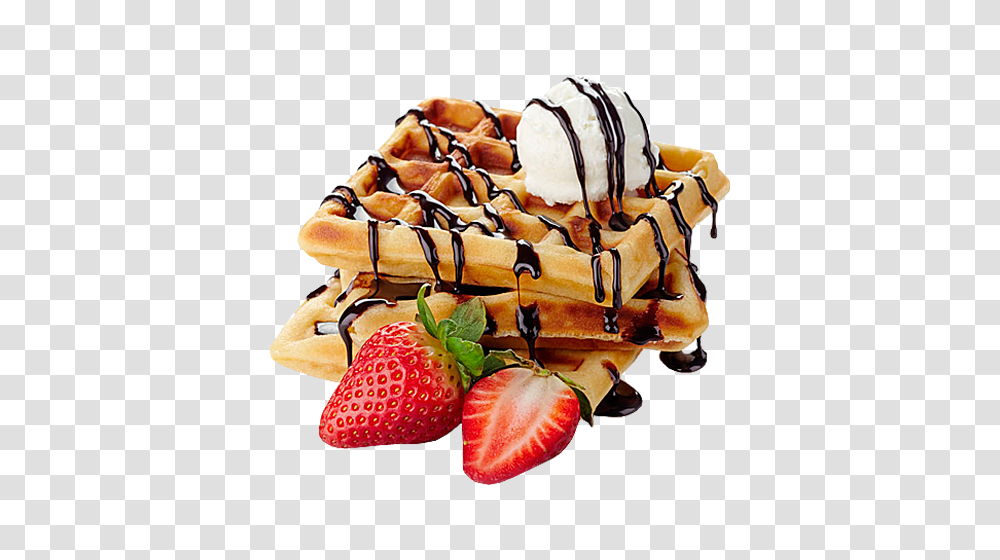 Waffle, Food, Sweets, Confectionery, Strawberry Transparent Png