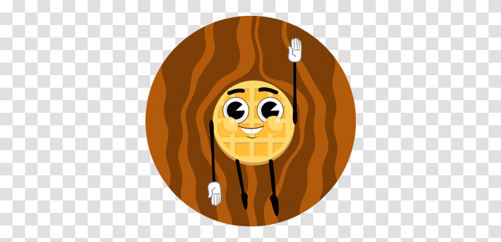 Waffle Swimming In Syrup Gif Happy, Hair, Face, Label, Text Transparent Png
