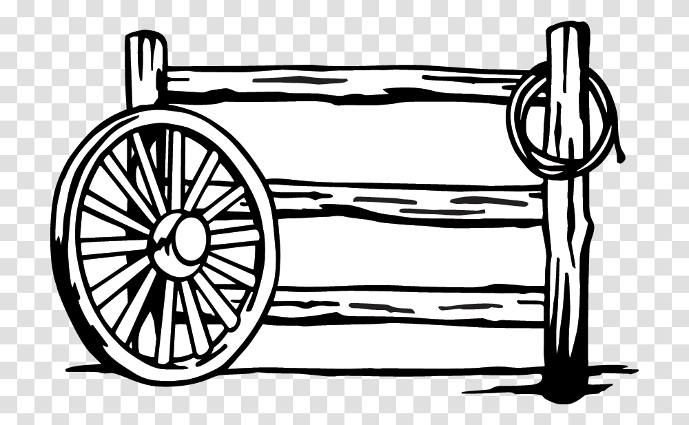 Wagon Wheel Clipart Wagon Wheel And Fence Clip Art, Weapon, Weaponry, Cannon, Vehicle Transparent Png