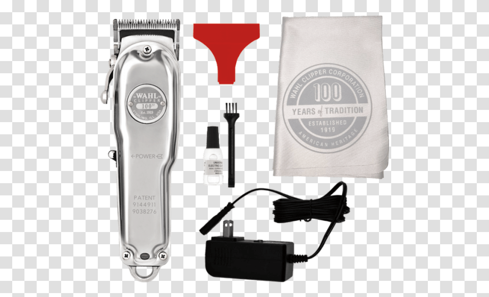 Wahl 100 Year Cordless Clipper, Adapter, Plug Transparent Png