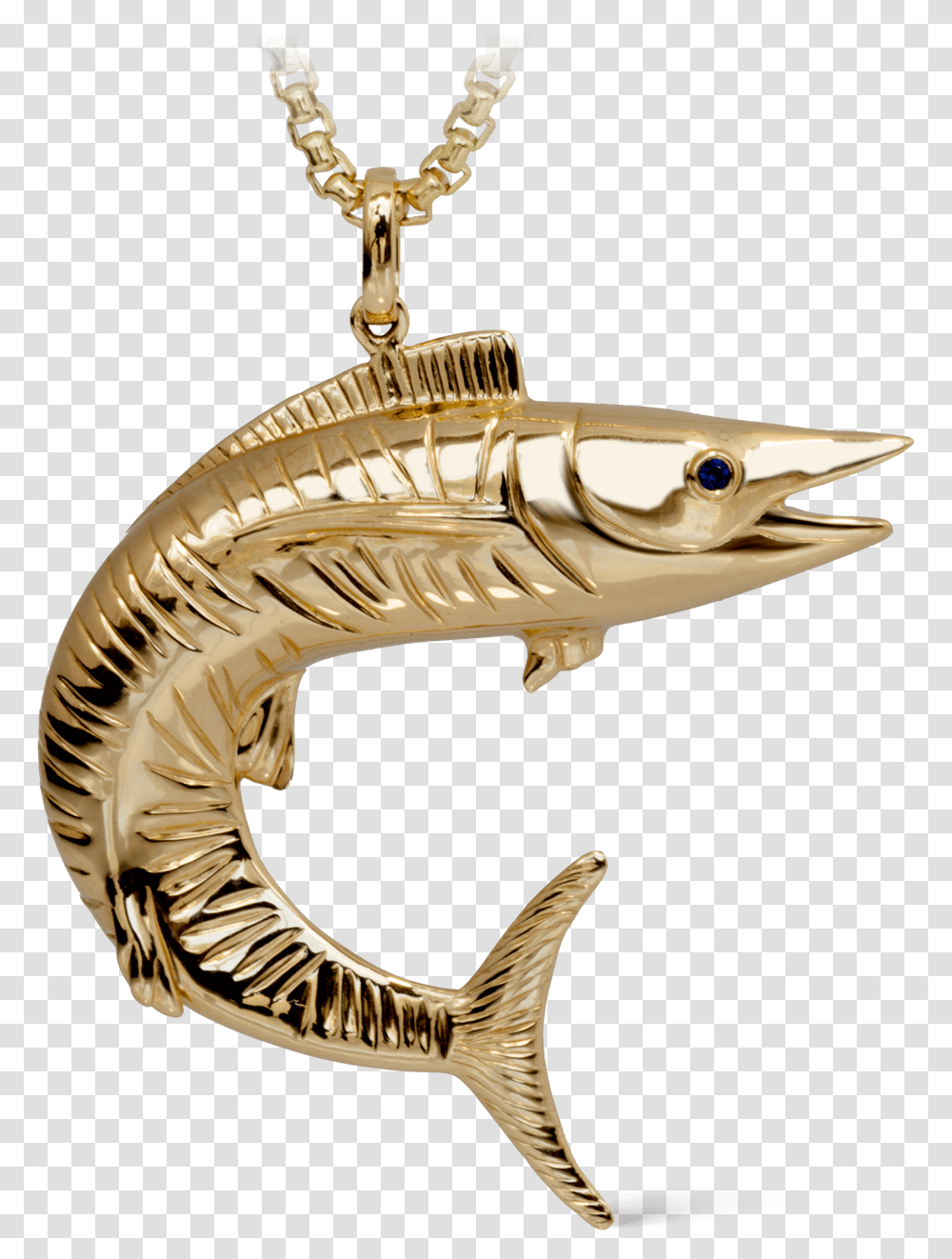 Wahoo Yellow Gold Fish Fisherman Necklace Fish Gold Pendant, Horn, Brass Section, Musical Instrument, Ivory Transparent Png