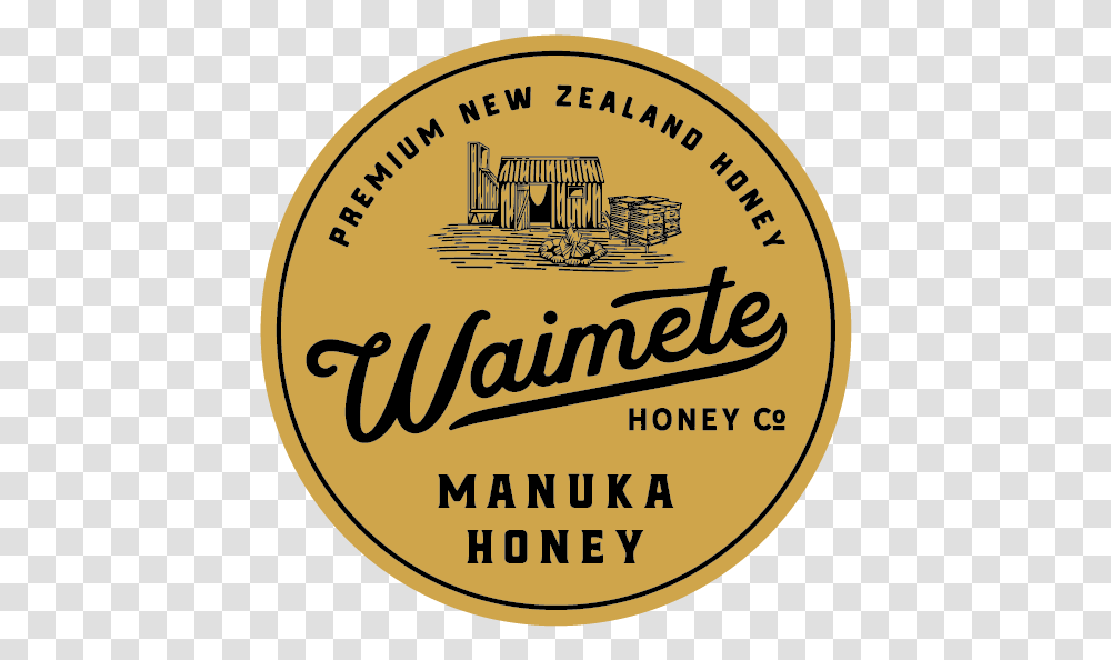 Waimete Honey Co Logo, Label, Text, Symbol, Beverage Transparent Png