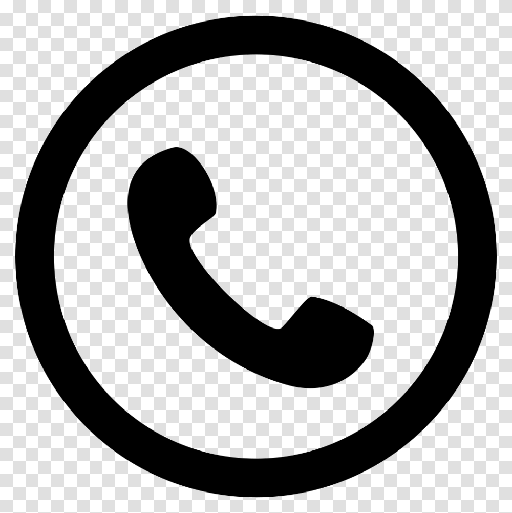 Wait For A Call Call Icon Black, Alphabet, Logo Transparent Png