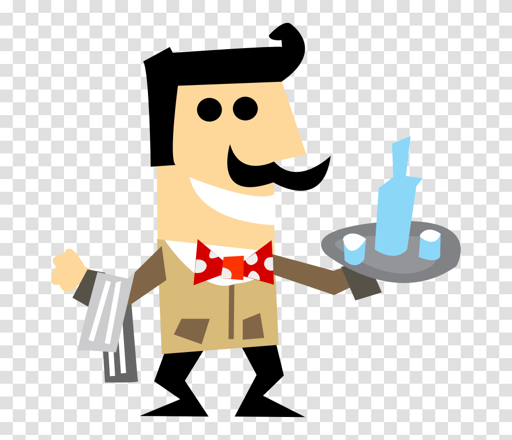 Waiter Clipart, Bag, Number Transparent Png