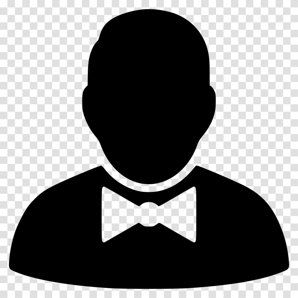 Waiter Customer Black And White, Tie, Accessories, Accessory, Necktie Transparent Png