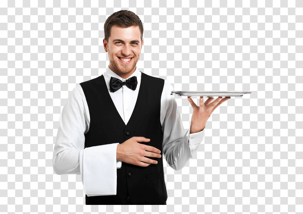 Waiter Images Free Download Waiter, Person, Human, Tie, Accessories Transparent Png