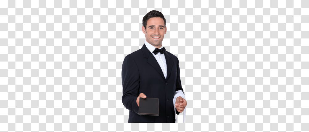 Waiter, Person, Apparel, Suit Transparent Png