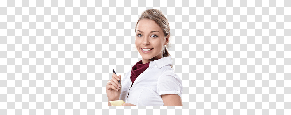 Waiter, Person, Face, Female Transparent Png