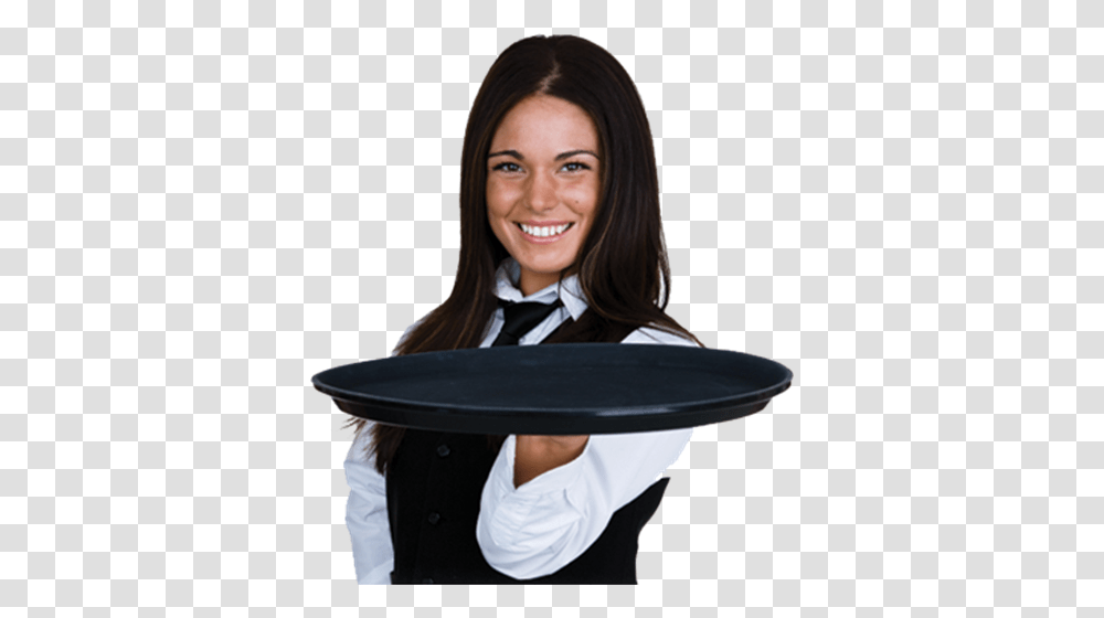 Waiter, Person, Human, Female, Performer Transparent Png