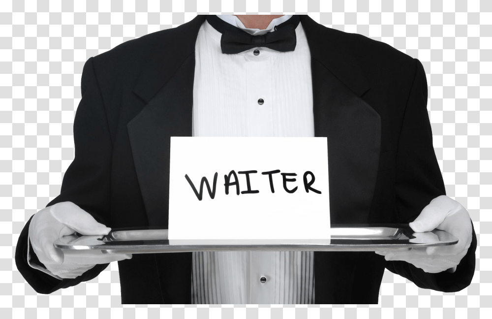Waiter, Person, Human, Shirt Transparent Png