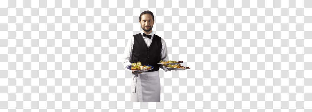 Waiter, Person, Meal, Food, Dish Transparent Png