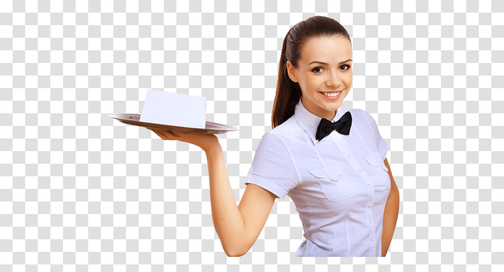 Waiter, Person, Tie, Accessories, Female Transparent Png