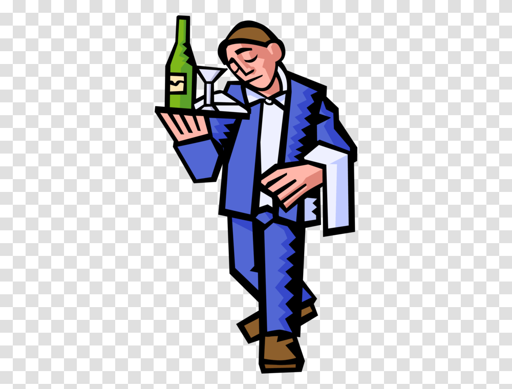 Waiter Serves Alcohol Beverage, Performer, Magician, Poster Transparent Png