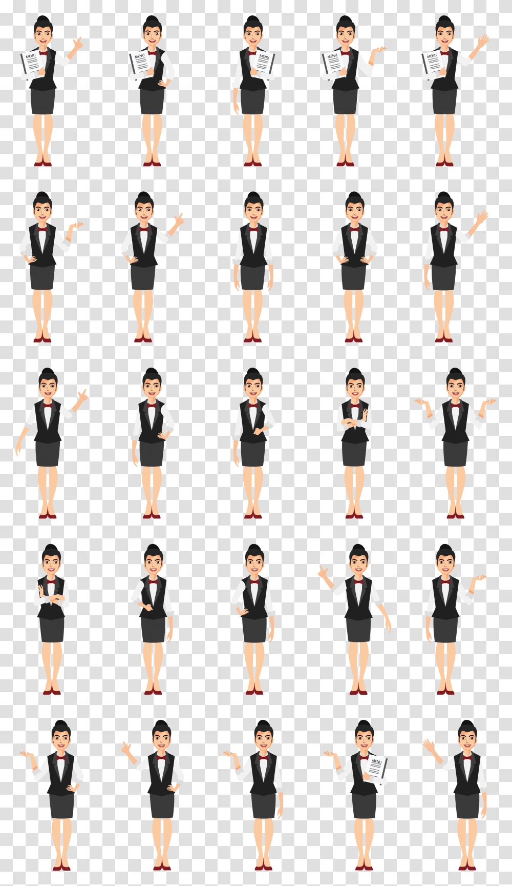 Waiters Woman Girl, Person, Shorts, Standing Transparent Png