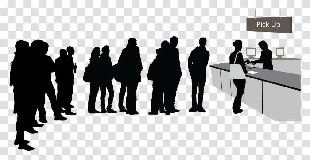 Waiting In Line Clipart Free People Waiting In Line Silhouette, Person, Crowd, Audience, Speech Transparent Png