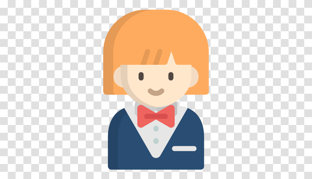 Waitress Icon Cartoon, Tie, Accessories, Accessory, Necktie Transparent Png