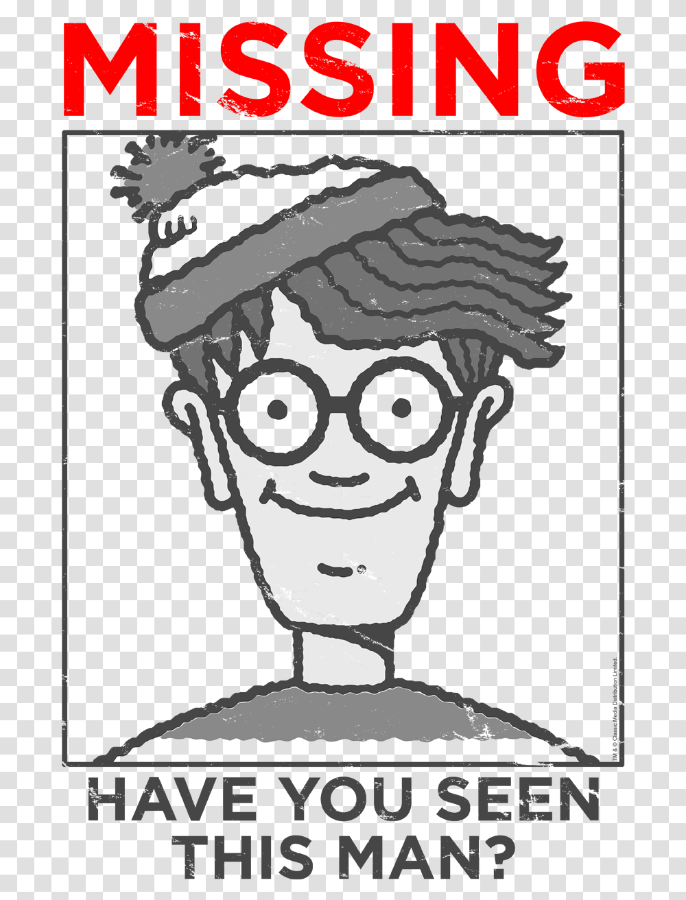 Waldo Missing Poster, Advertisement, Head, Face, Sunglasses Transparent Png