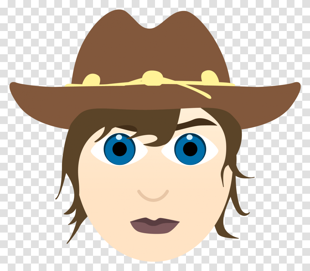 Waling Dead Emoji Carl Grimes Dailydot Emojis The Walking Dead, Apparel, Cowboy Hat Transparent Png