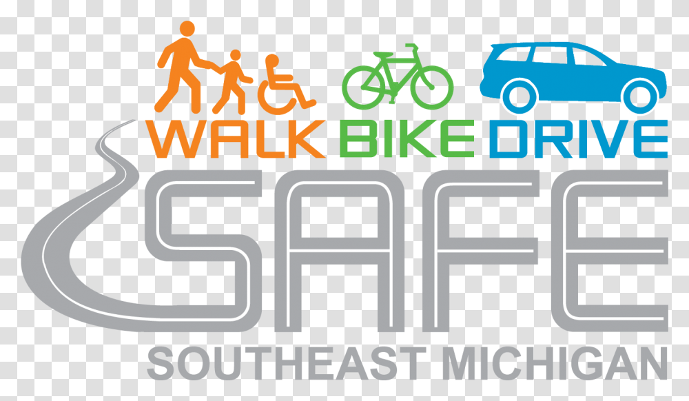 Walk Bike Drive Safe Logo Walk Drive Bike, Word, Alphabet, Label Transparent Png