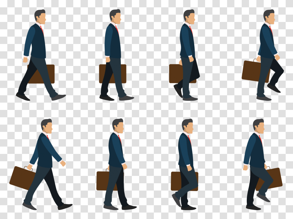 Walk Business Man Walking Cycle, Person, Standing, Pants Transparent Png