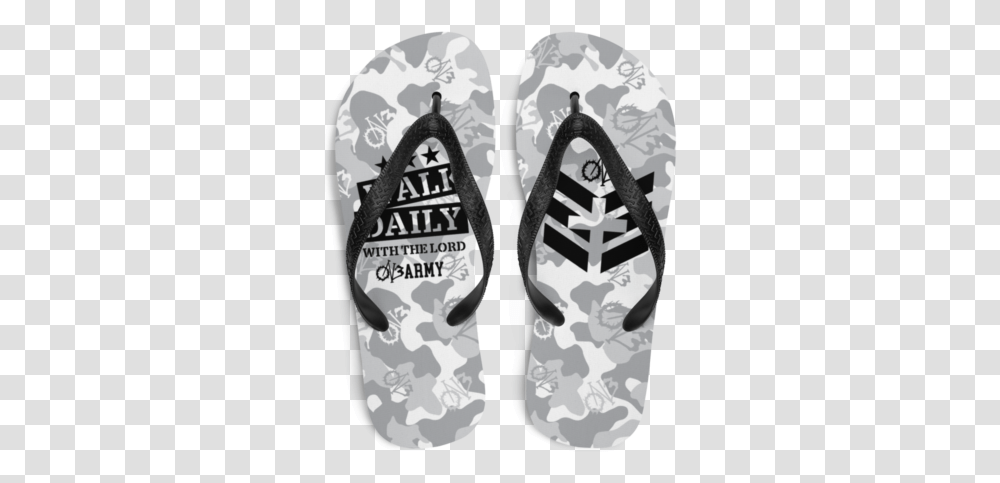 Walk Daily With The Lord Slippers White, Clothing, Apparel, Footwear, Flip-Flop Transparent Png