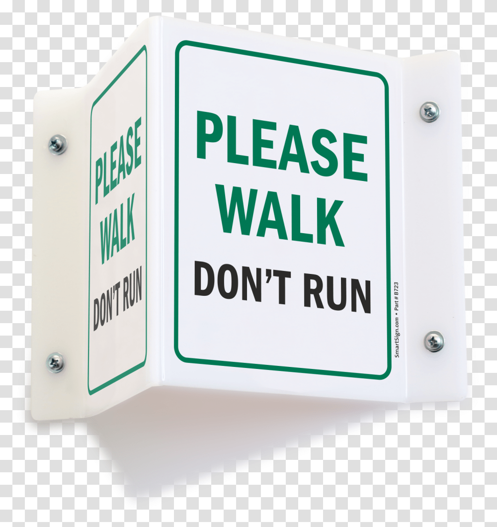 Walk Dont Run Sign, Word, Label, First Aid Transparent Png