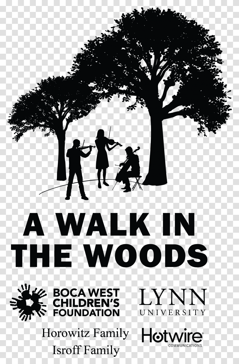 Walk In Woods Poster, Advertisement, Silhouette, Person Transparent Png