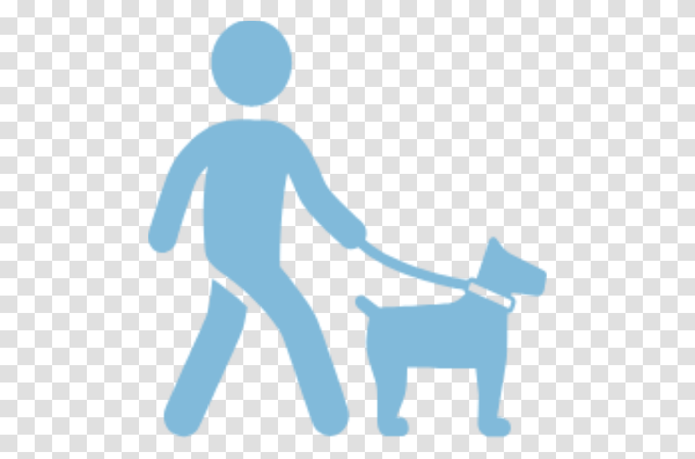 Walk The Dog Icon Clipart Download Dog On Leash Icon, Pedestrian, Silhouette, Hand Transparent Png