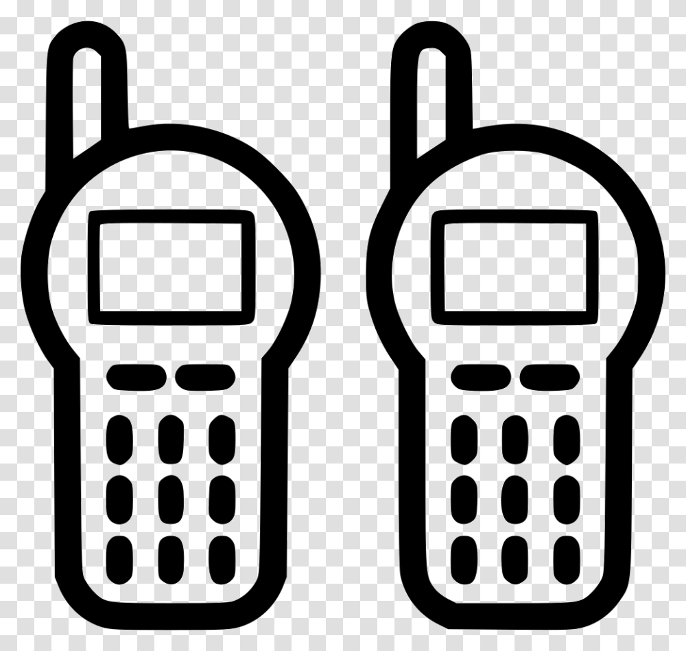 Walkie Talkie, Electronics, Electrical Device, Stopwatch, Stencil Transparent Png