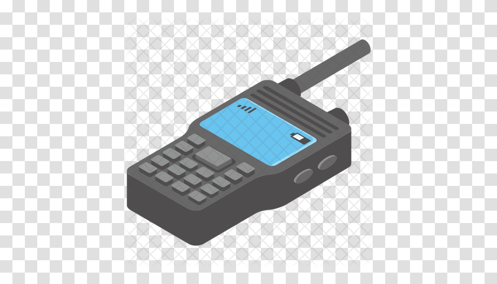 Walkie Talkie Icon Of Isometric Style Mobile Phone, Electronics, Computer Keyboard, Computer Hardware, Calculator Transparent Png