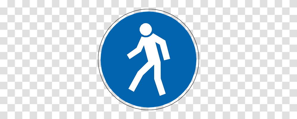 Walking Pedestrian, Sign, Road Sign Transparent Png