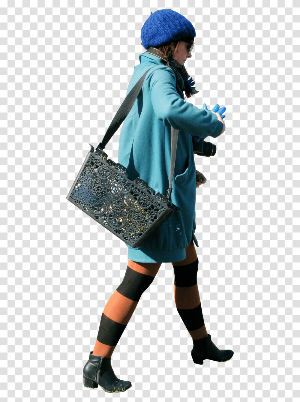 Walking Away Silhouette Cut Out People Winter, Handbag, Accessories, Accessory, Person Transparent Png