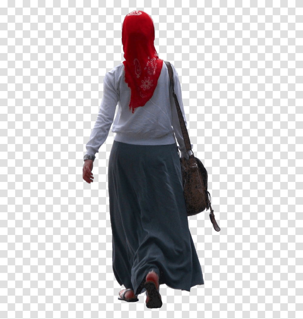 Walking Away Silhouette Hijab Woman, Sleeve, Long Sleeve, Person Transparent Png