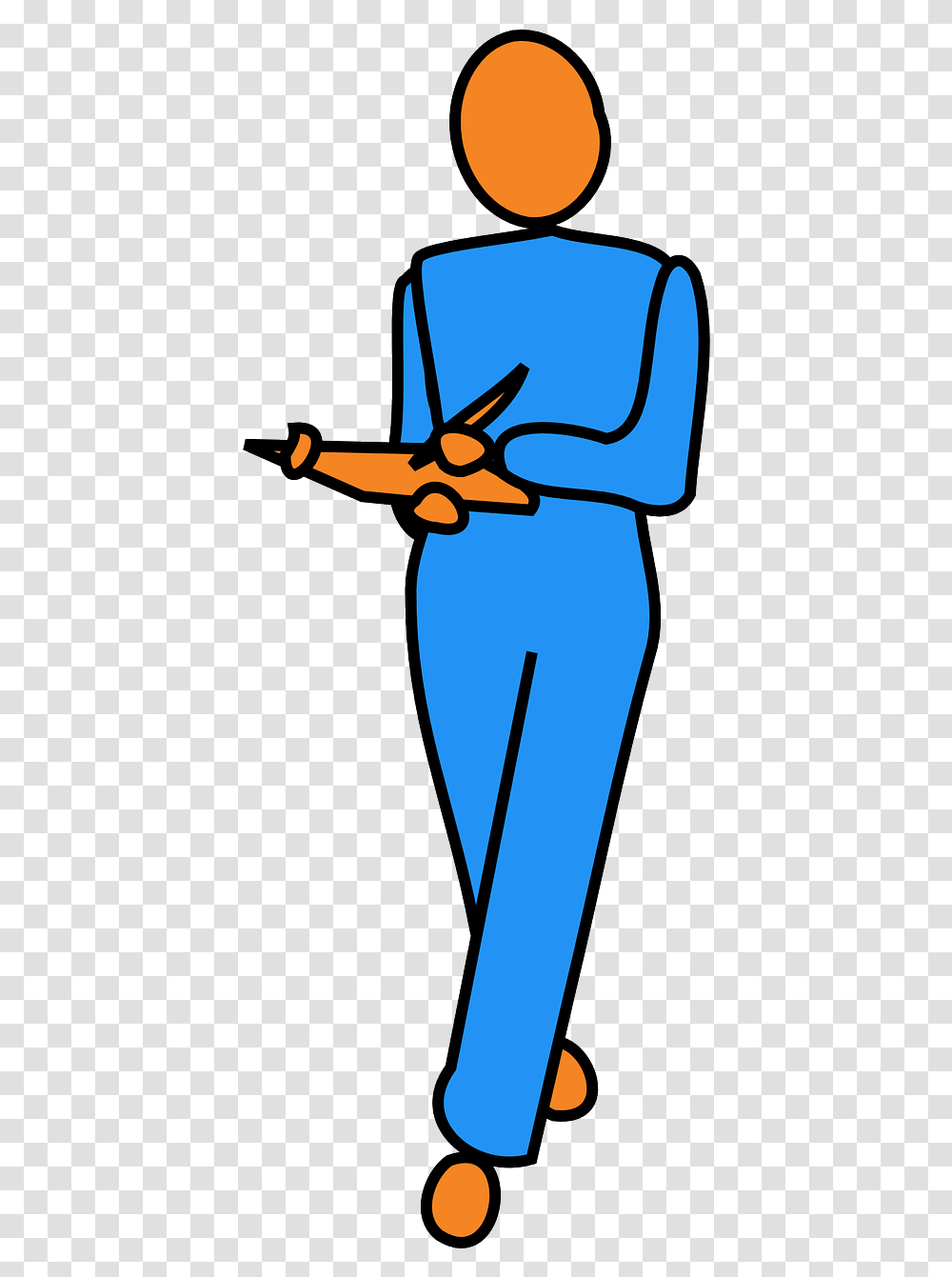 Walking Cartoon With Clipboard, Outdoors, Hand, Scissors Transparent Png