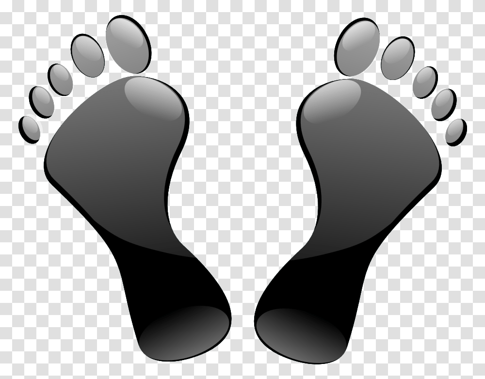 Walking Clip Art Black Foot, Footprint, Lamp Transparent Png