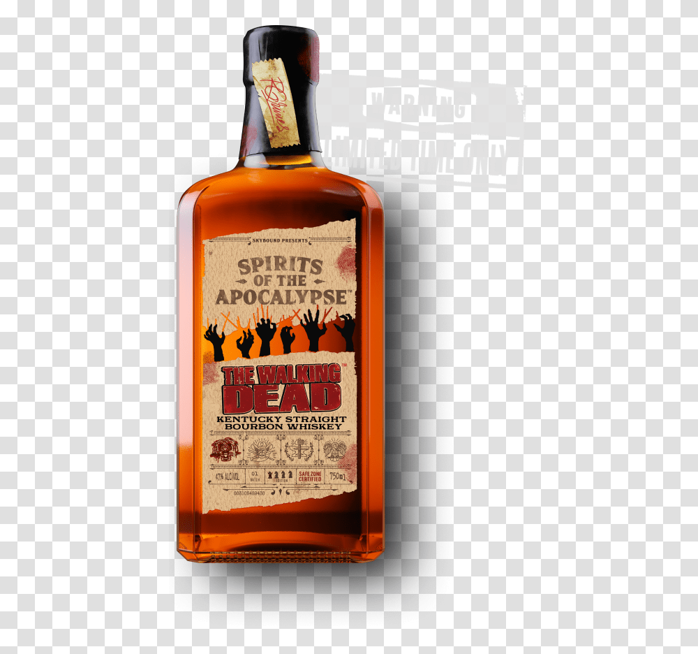 Walking Dead Bourbon Whiskey, Liquor, Alcohol, Beverage, Drink Transparent Png