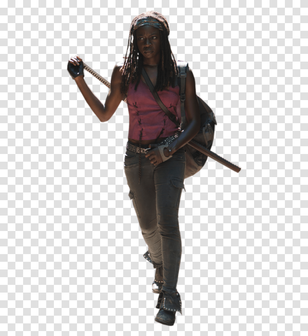 Walking Dead Michonne, Person, Footwear, Female Transparent Png