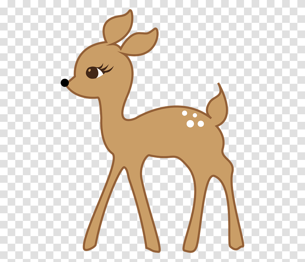 Walking Deer Clipart Roe Deer Cartoon, Wildlife, Mammal, Animal, Antelope Transparent Png