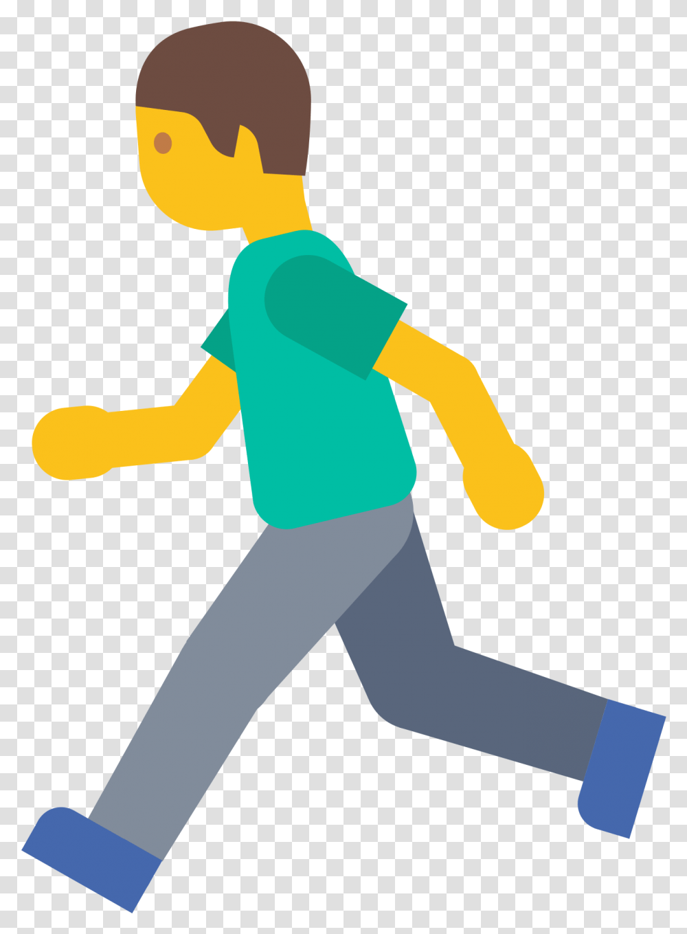 Walking Emoji Running Emoji Hd, Person, Standing, Pants Transparent Png
