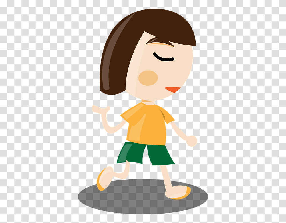 Walking Gesture Hand Action Girl People Woman Girl Running Clip Art, Doll, Toy, Elf Transparent Png