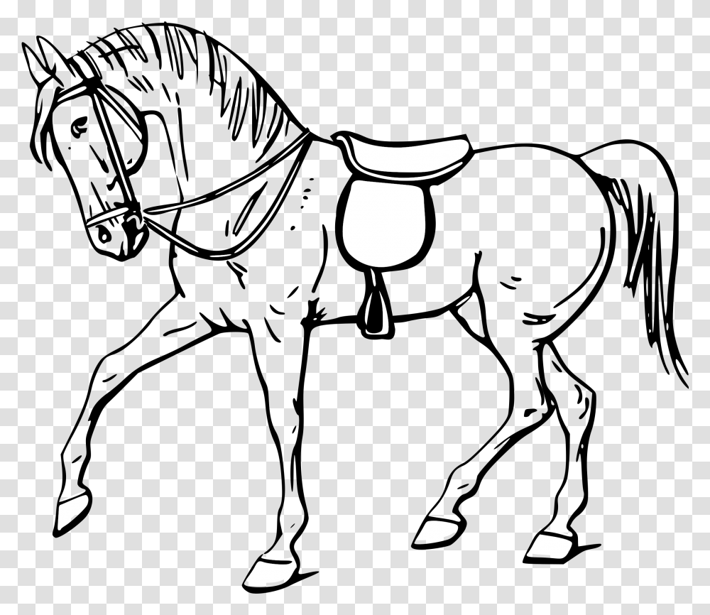 Walking Horse Outline Outline Pictures Of Horse, Lamp Transparent Png