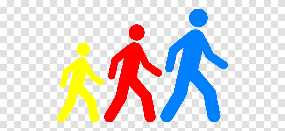 Walking Man Colors Clip Art, Person, Hand, Pedestrian, People Transparent Png