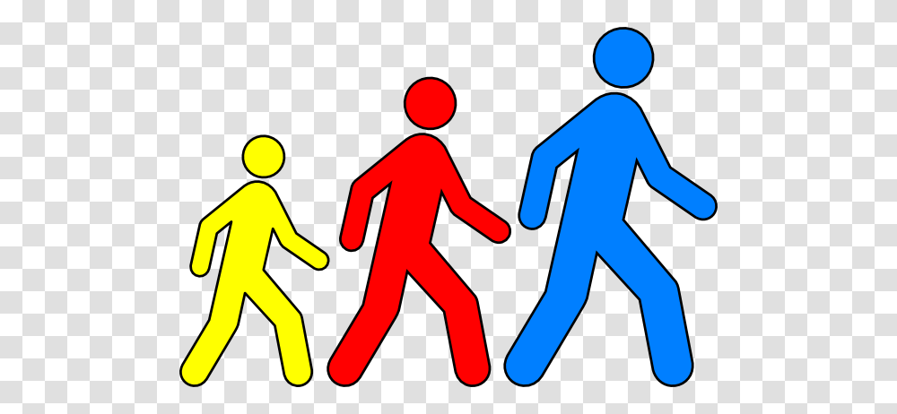 Walking Man Colors Large Size, Pedestrian, Hand, Sign Transparent Png