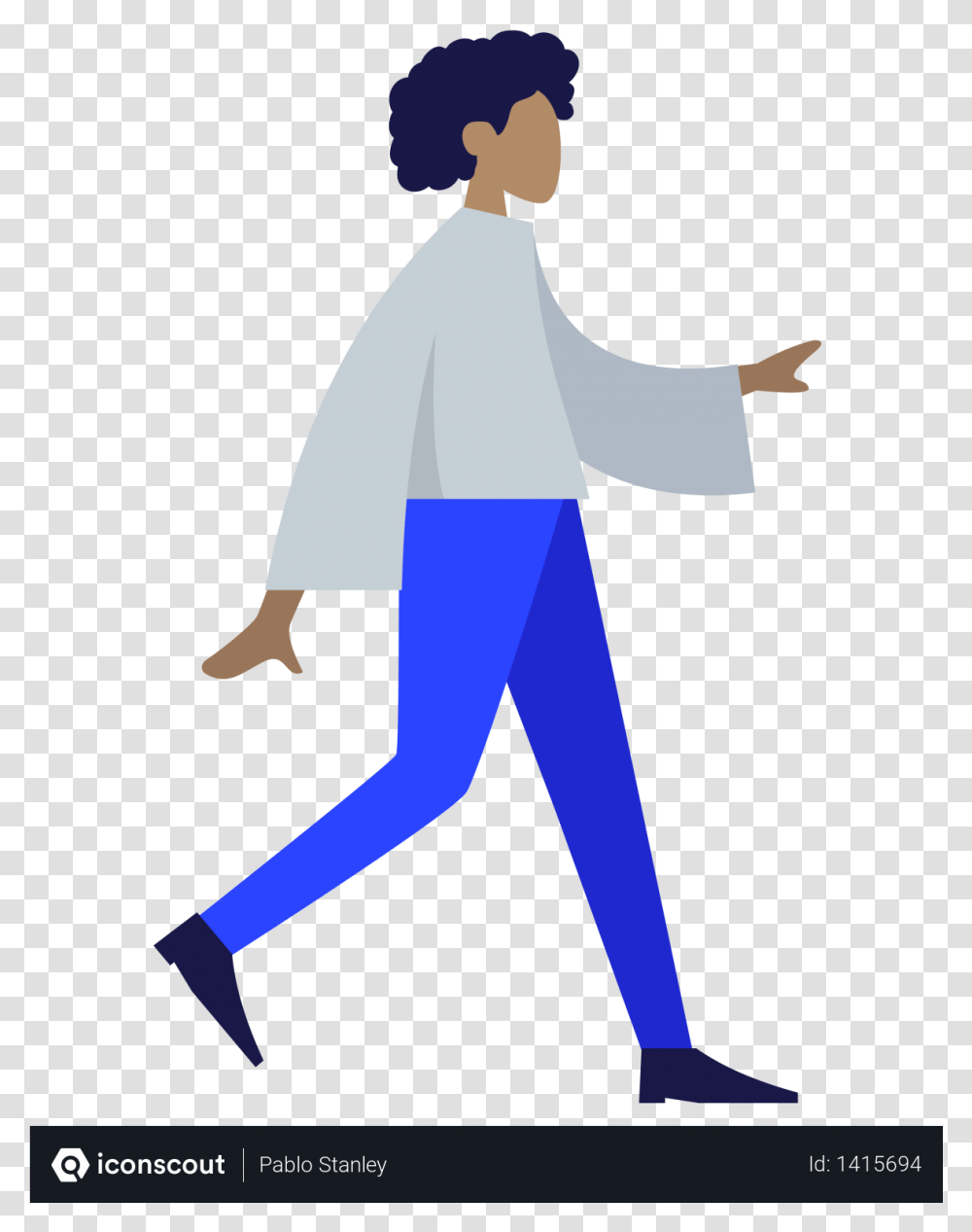 Walking Man Illustration, Person, Hand, Sleeve Transparent Png