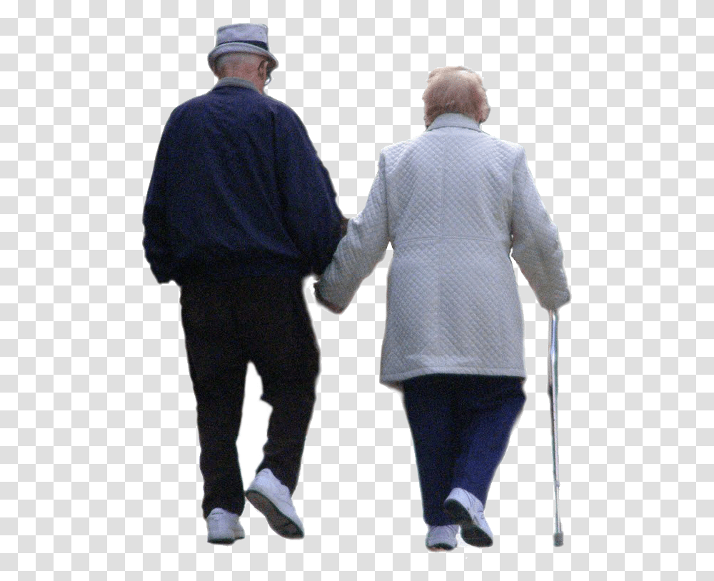 Walking Old Age People Silhouette Old People, Hand, Person, Sleeve, Clothing Transparent Png
